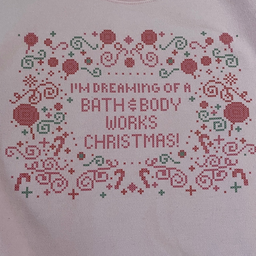 Bath & Body Works Festive Pink and Red Sweater